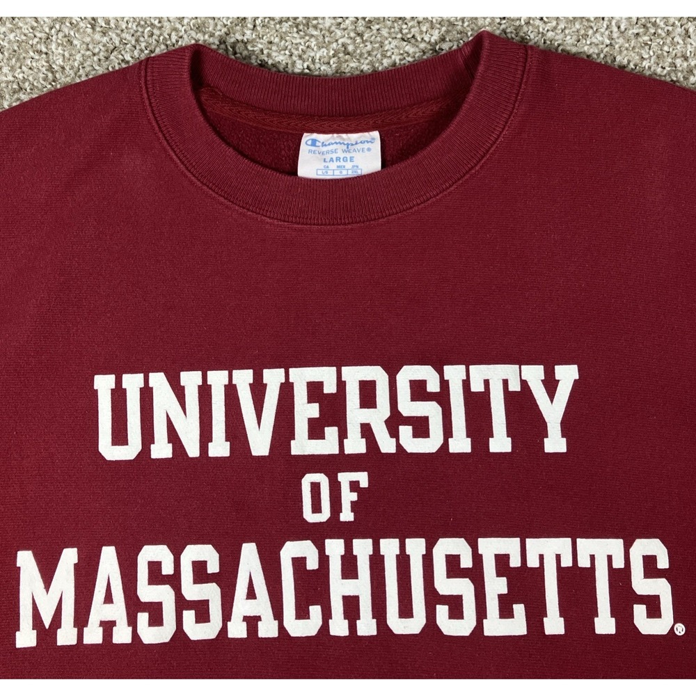 Champion Reverse Weave University of Massachusetts Sweatshirt Men's Large Y2K - Picture 2 of 9